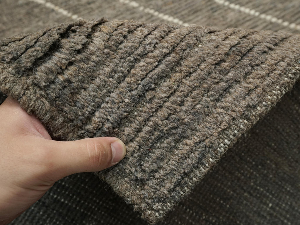 16 Ft Black Moroccan Runner Rug - Afghan Handmade Hallway Rug