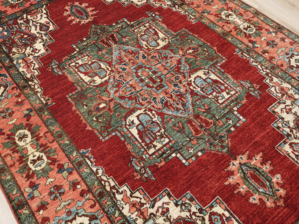 6x9 Ft Red Bidjar Rug - Oriental Wool Area Rug