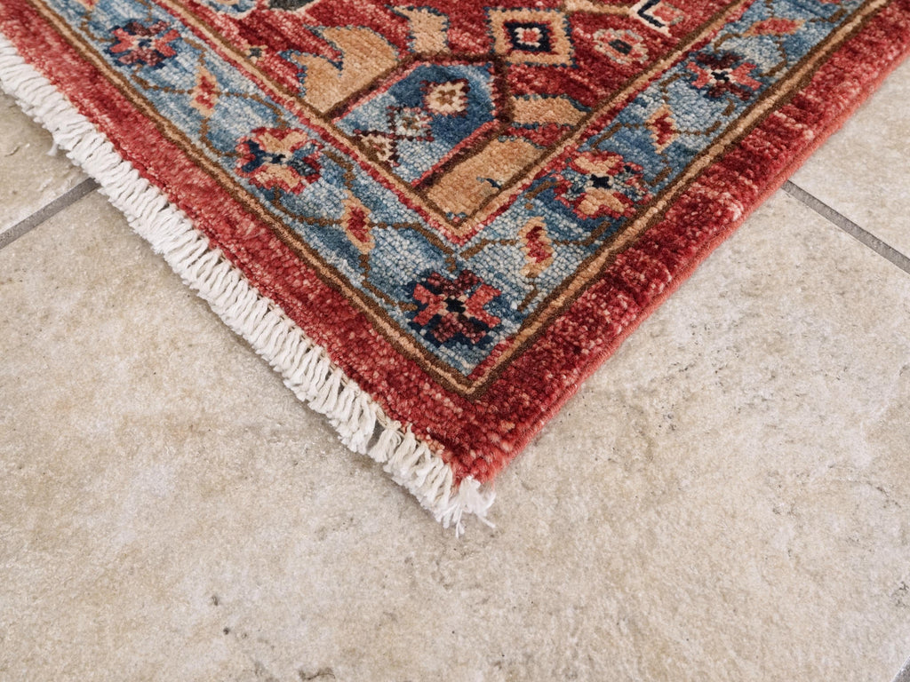 6x9 Ft Hand-Knotted Red Bidjar Rug - Oriental Rug