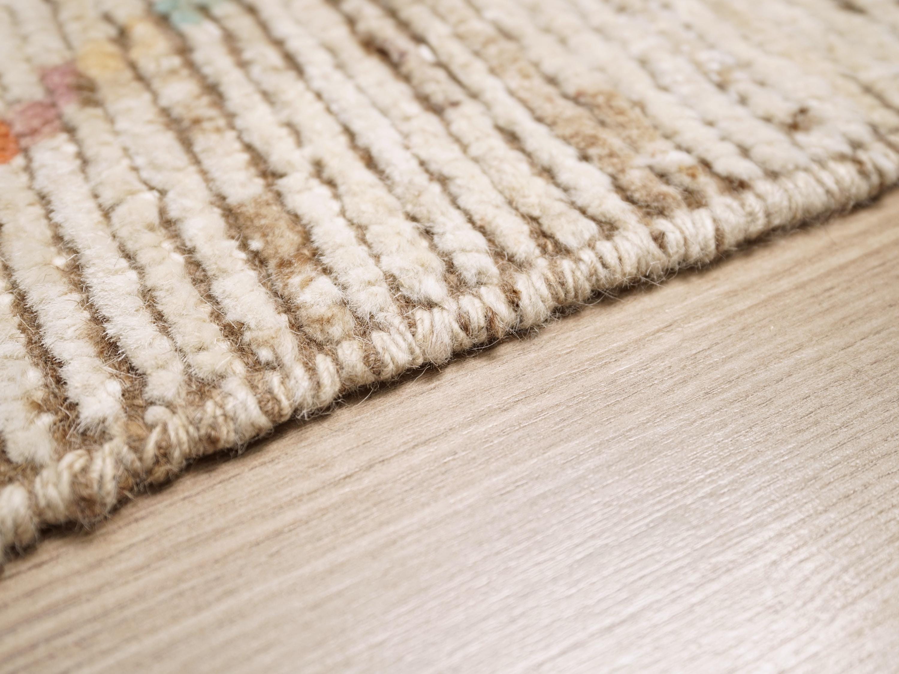6x9 Ft Handmade Beige Moroccan Rug - Afghan Wool Rug