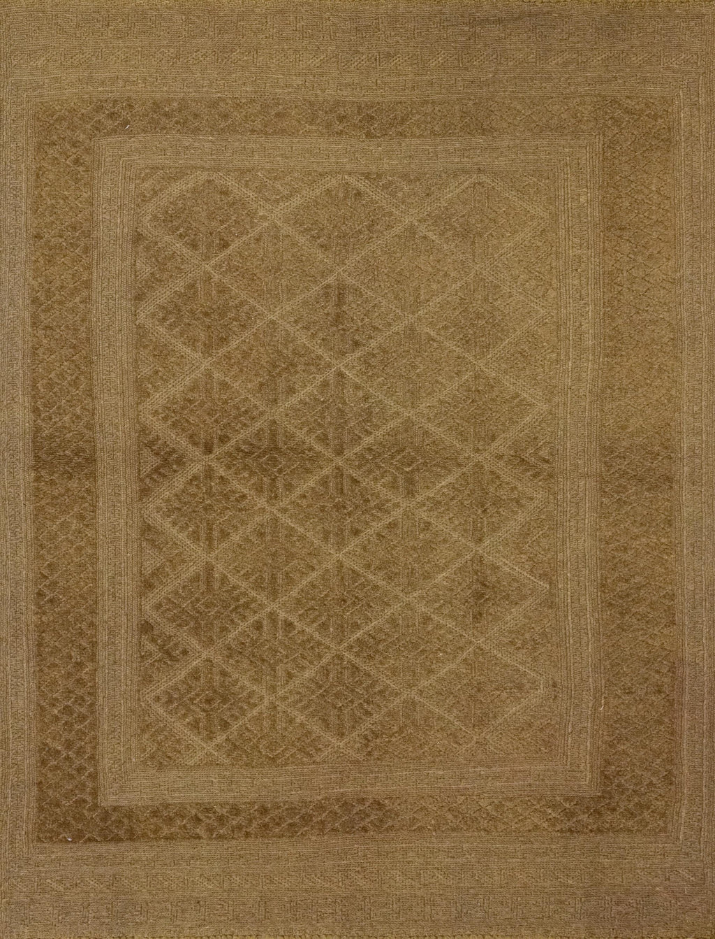 5x6 Ft Vintage Tribal Kilim Rug - Hand-Knotted Wool - Bronze Detail