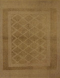 5x6 Ft Vintage Tribal Kilim Rug - Hand-Knotted Wool - Bronze Detail