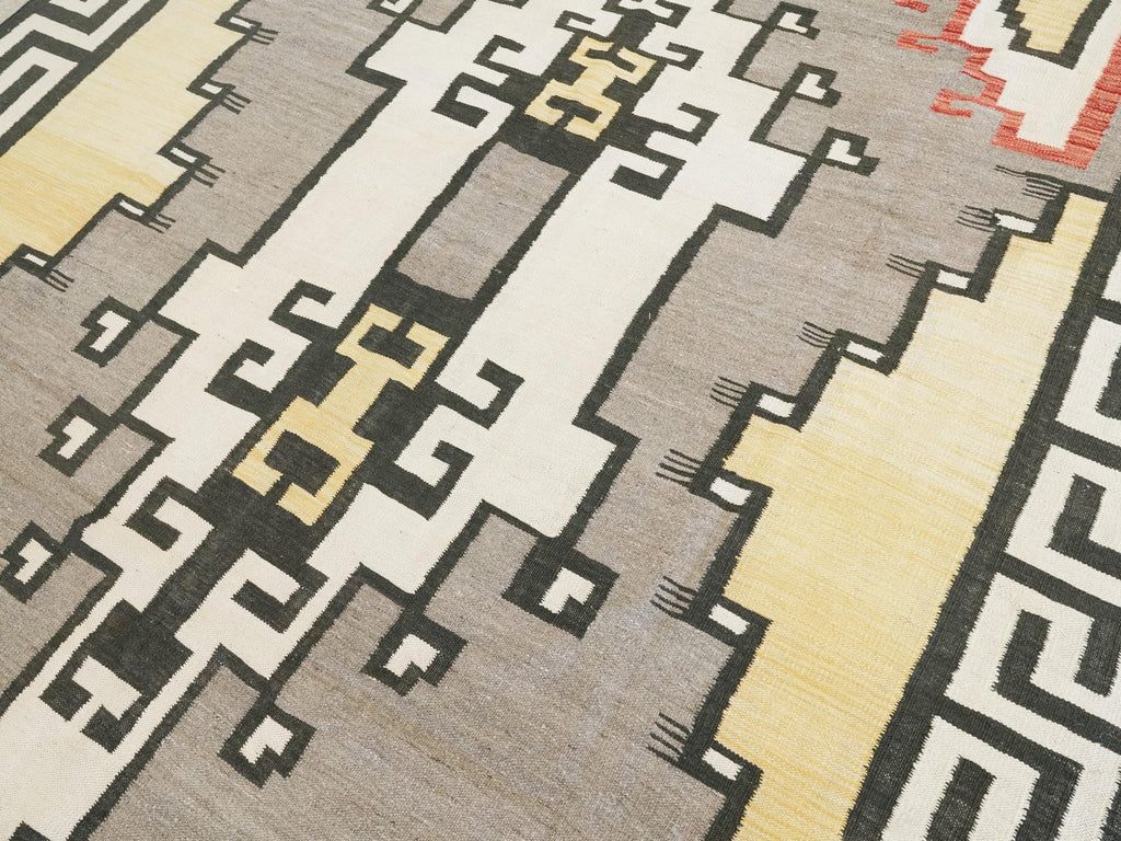 8x10 Ft Navajo Kilim - Traditional Flatweave rug - Tribal Design