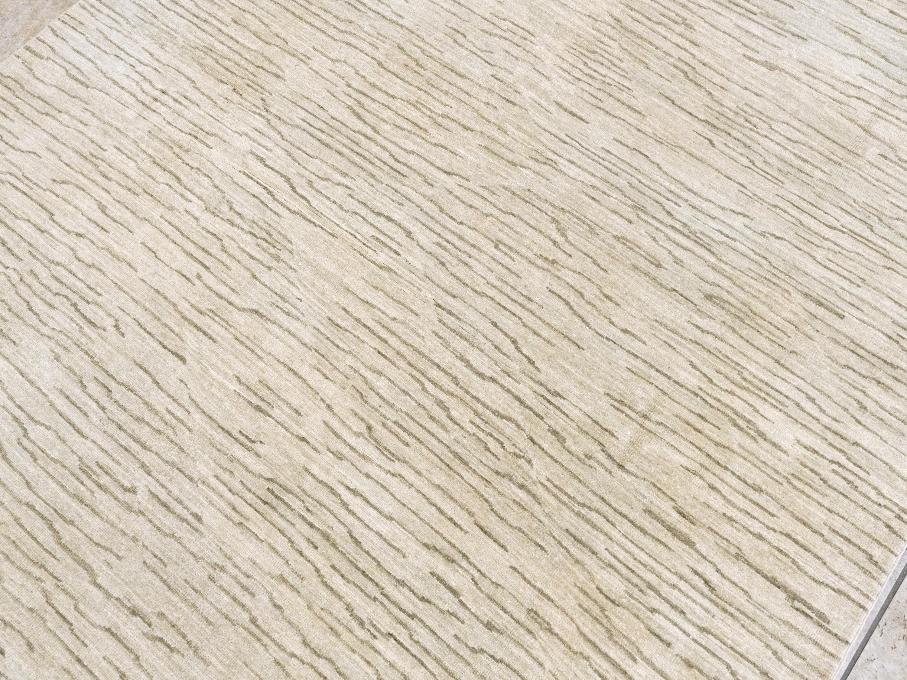 6x9 Ft Beige Gabbeh Rug - Afghan Wool Area Rug - Contemporary Design