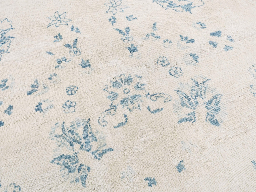 8x10 Ft Vintage Blue Serapi Rug - Hand Knotted Afghan Rug