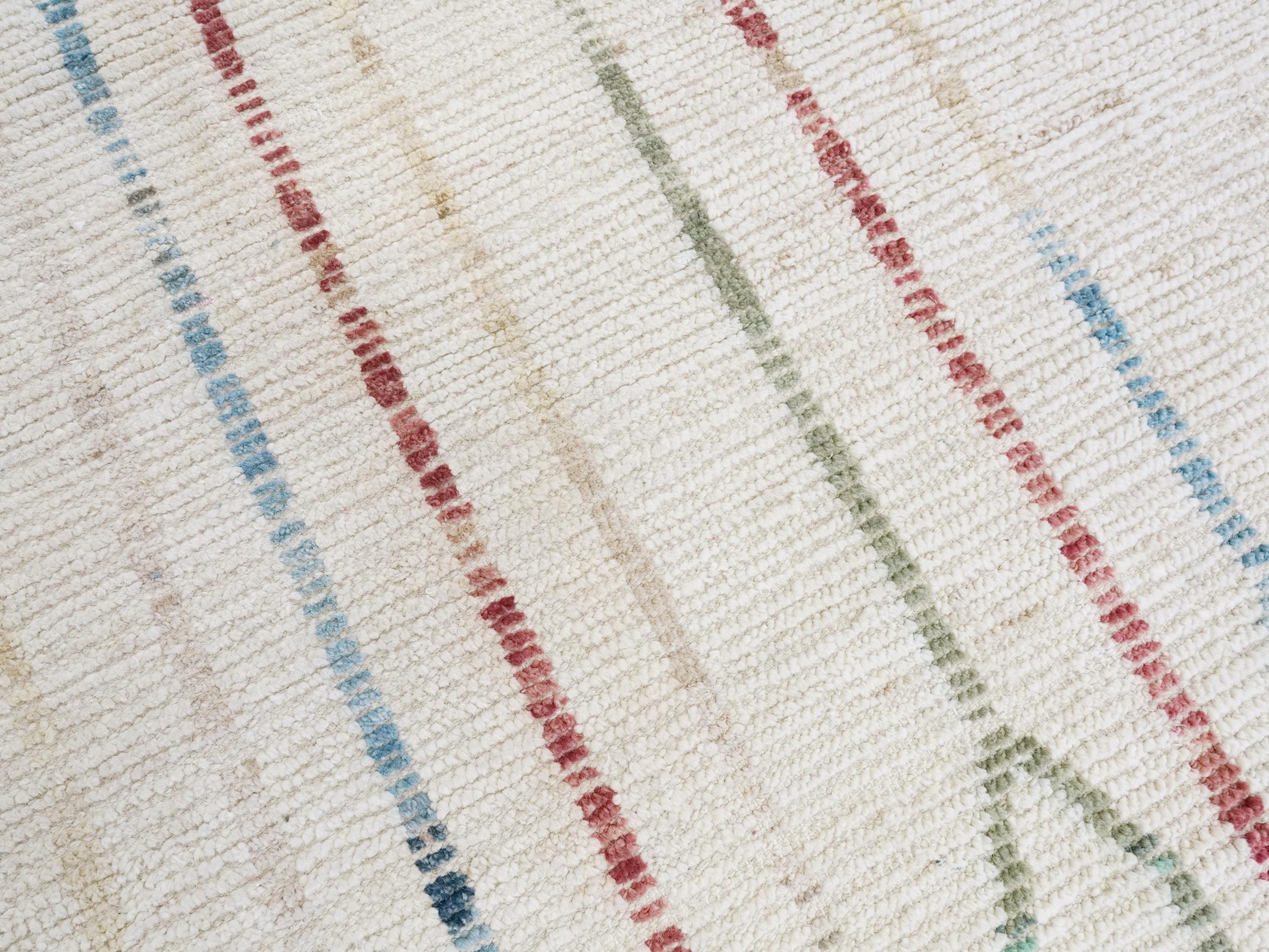 12x15 Ft Afghan Area Rug - Handmade Beige Moroccan Wool Rug