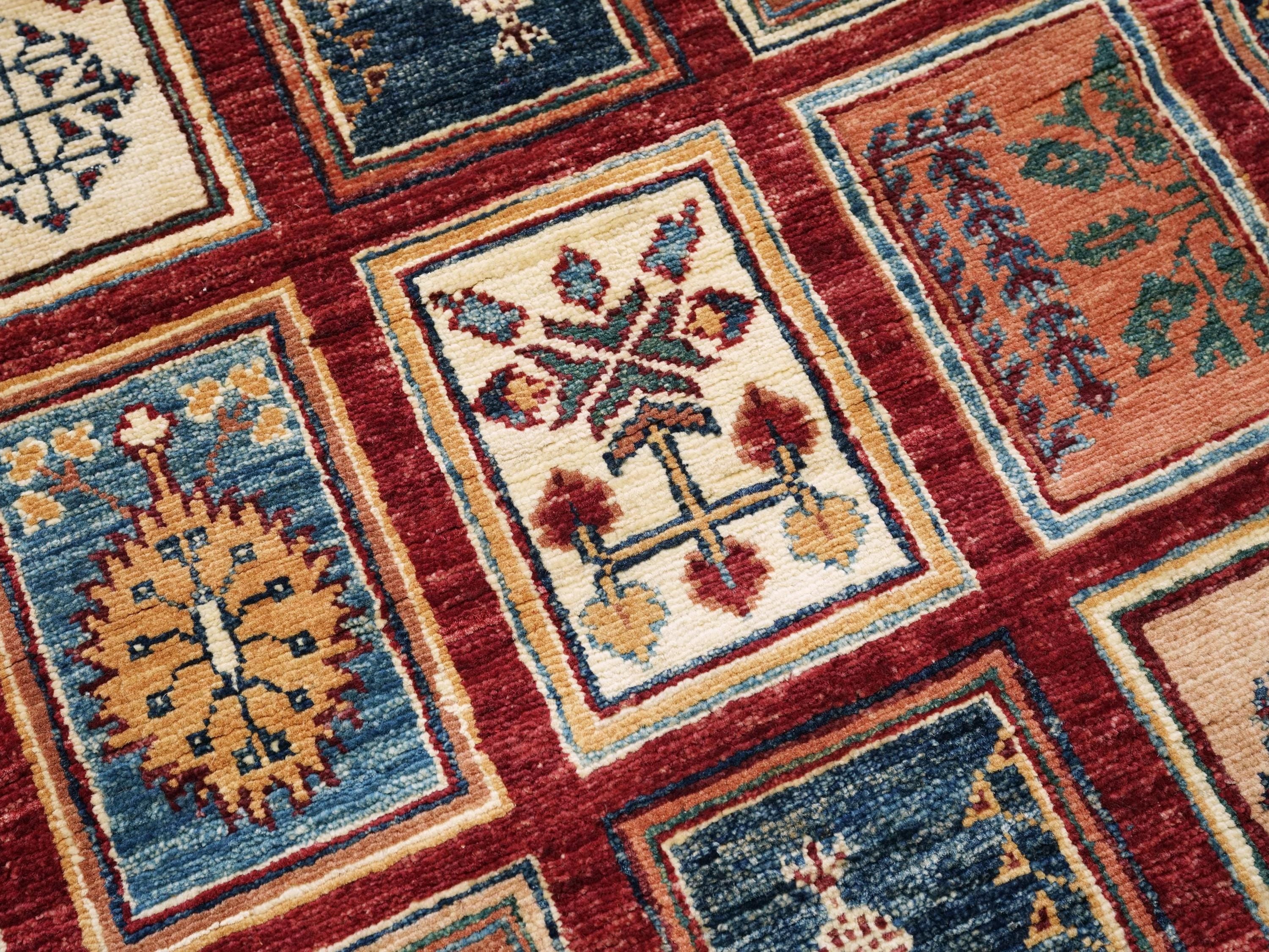 3x5 Ft Handmade Red Heriz Rug - Afghan Wool Rug