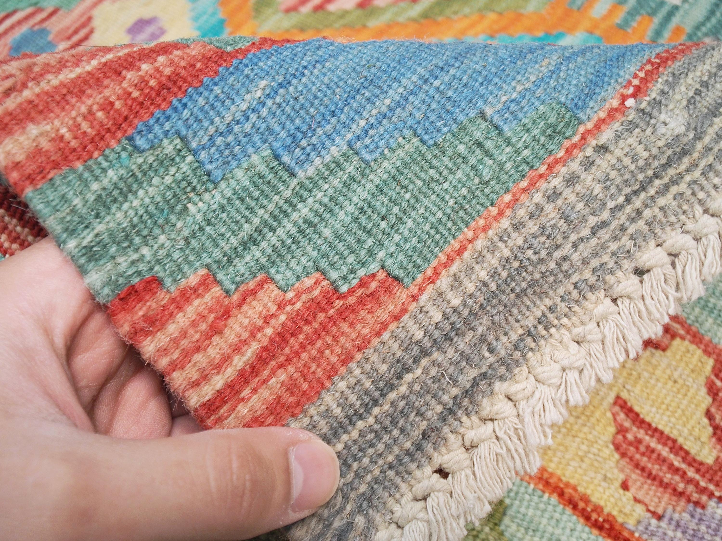 4x6 Ft Tribal Kilim Rug - Flat Weave Scandinavian Style