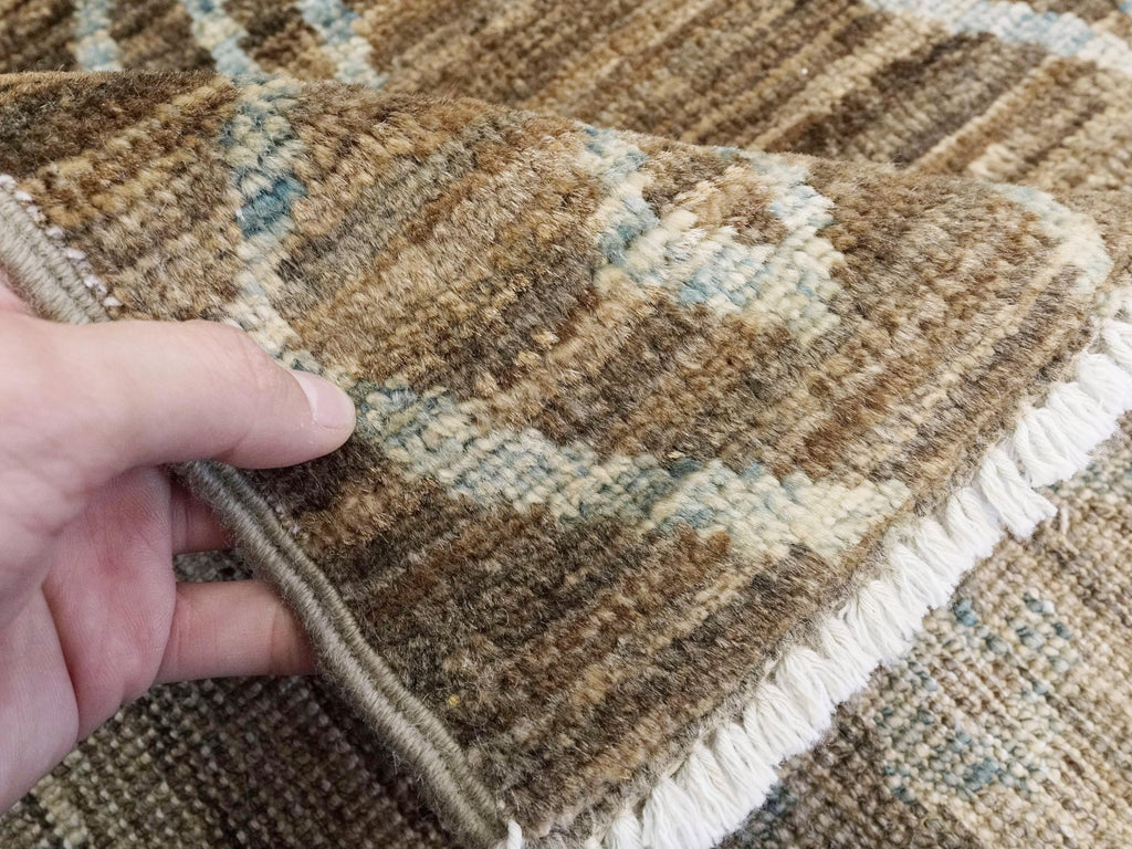 8x10 Ft Brown Gabbeh Rug - Traditional Hand Knotted Rug - Contemporary Design