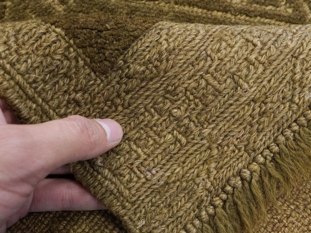 5x6 FT Vintage Green Tribal Kilim Rug - Hand Knotted Wool Area Rug