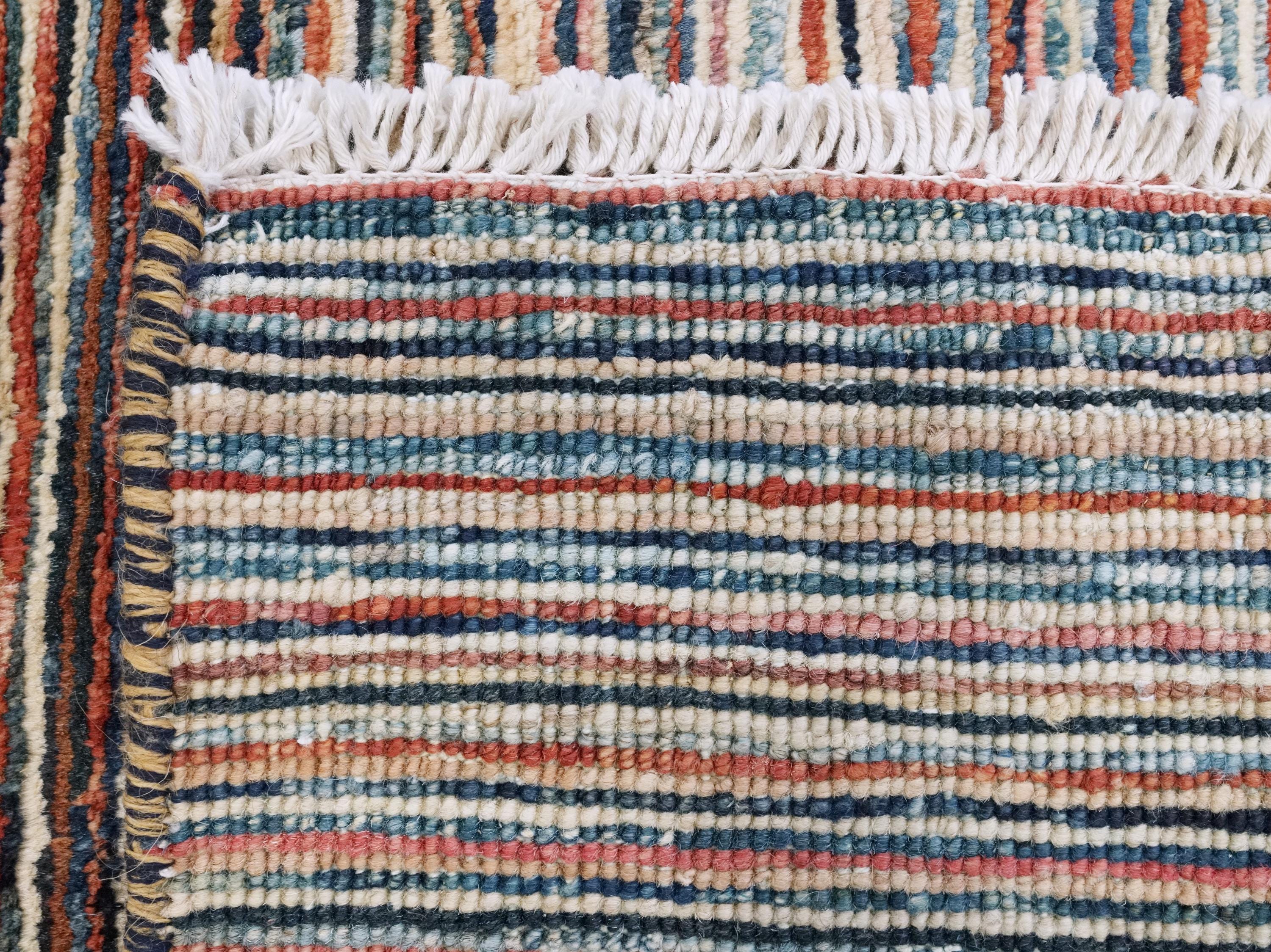 6x8 Ft Colorful Handmade Gabbeh Rug - Afghan Wool Area Rug