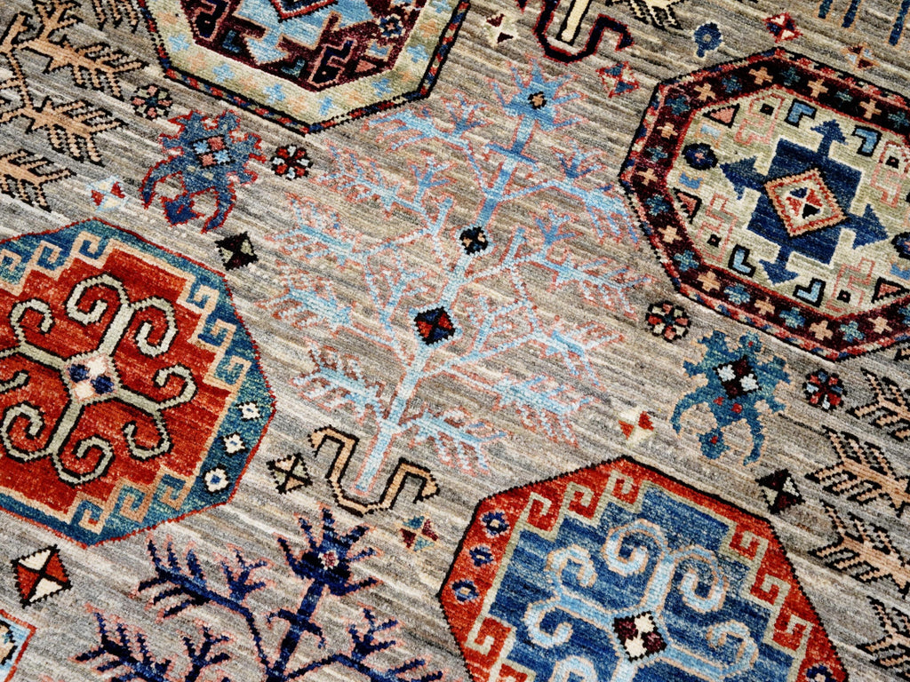 6x8 Ft Light Brown Heriz Rug - Hand Knotted Oriental Area Rug