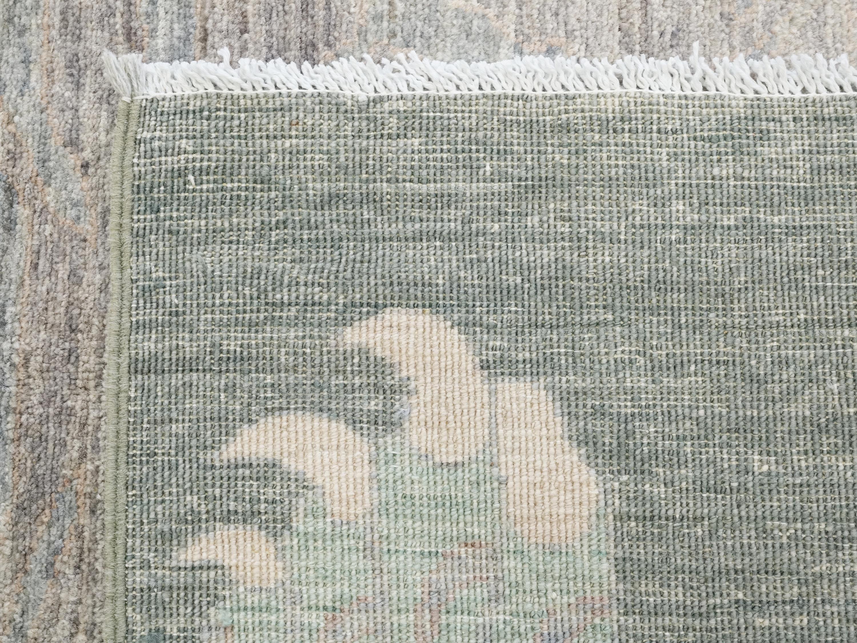 4x6 Ft Green & Gray Wool Tiger Rug - Oriental Area Rug