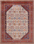 12x15 Ft Hand Knotted Red Heriz Rug - Traditional Oriental Area Rug