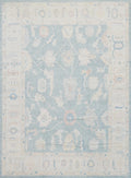 10x14 Ft Light Blue Ushak Rug - Hand Knotted Wool Area Rug