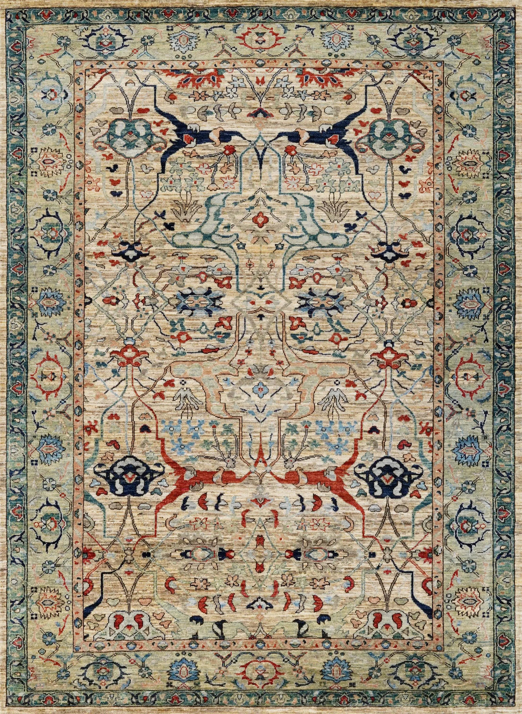 6x8 Ft Light Brown Bidjar Rug - Hand Knotted Oriental Area Rug