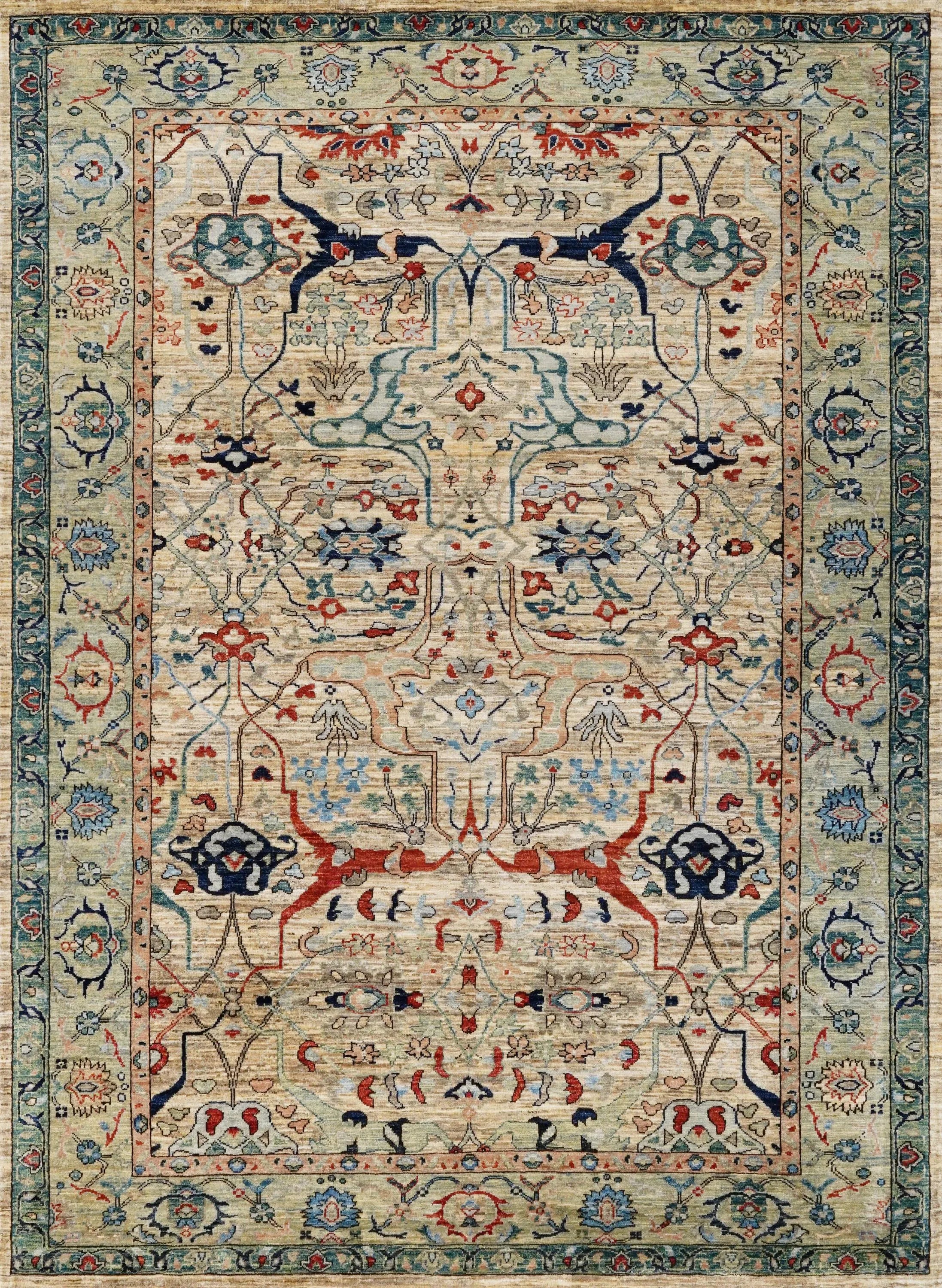 6x8 Ft Light Brown Bidjar Rug - Hand Knotted Oriental Area Rug
