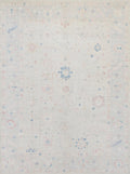 10x14 Ft Muted Oushak Rug - Hand Knotted Afghan Rug - Turkish Floral Design