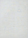 9x12 Ft Light Blue Oushak Rug - Handmade Area Rug - Floral Design