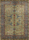 9x12 Ft Green Bidjar Rug - Afghan Oriental Area Rug