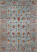 9x12 Ft Gray Serapi Rug - Afghan Oriental Area Rug - Persian Design