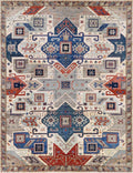 9x12 Ft Beige Heriz Rug - Afghan Oriental Area Rug - Geometric Design
