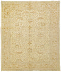 9x12 Ft Beige Ushak Rug - Hand Knotted Afghan Oriental Rug
