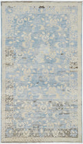 6x10 Ft Antique Serapi Rug - Blue Persian Rug