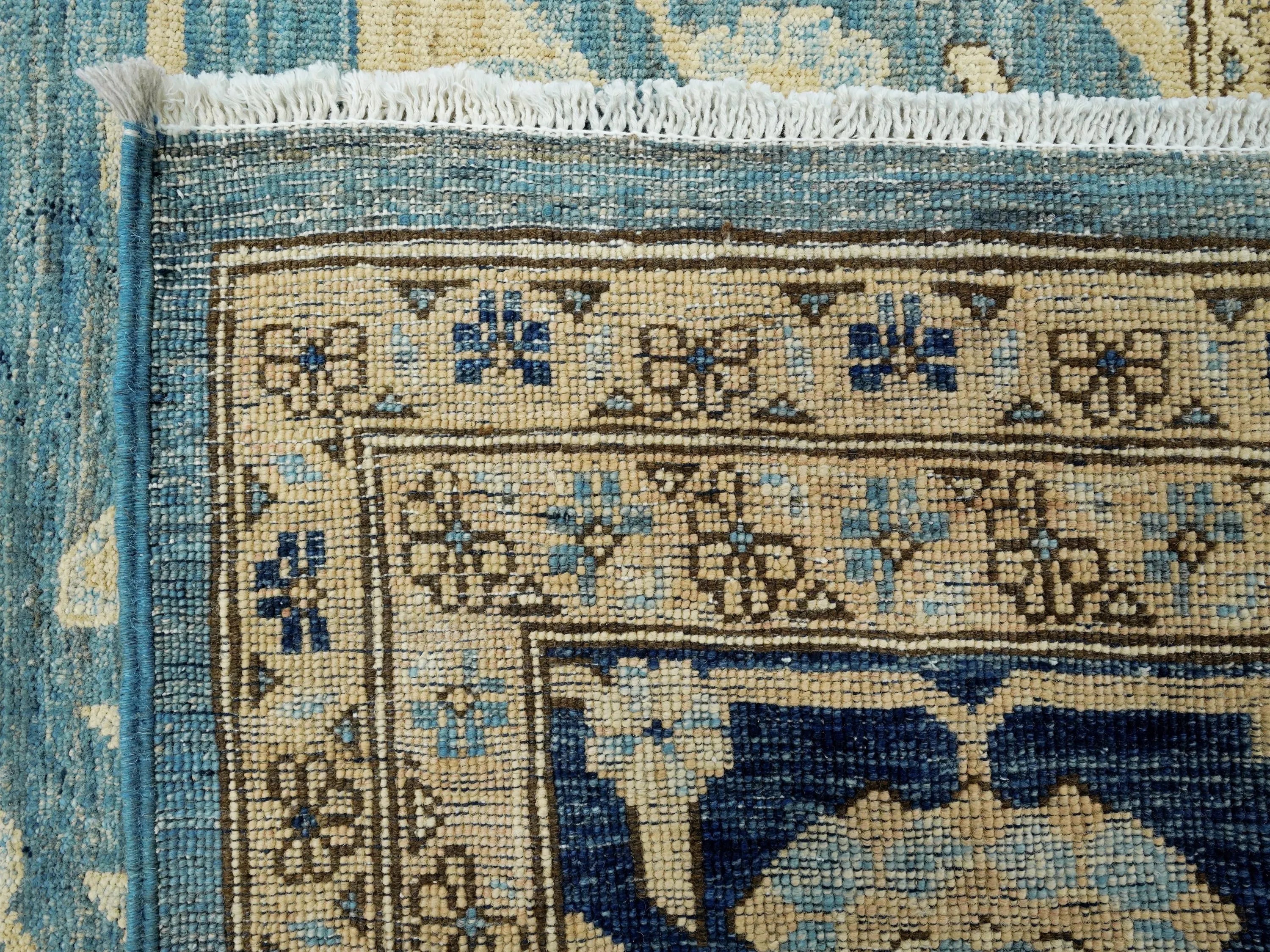 12x17 Ft Blue Serapi Rug - Afghan Antique Rug - Persian Design