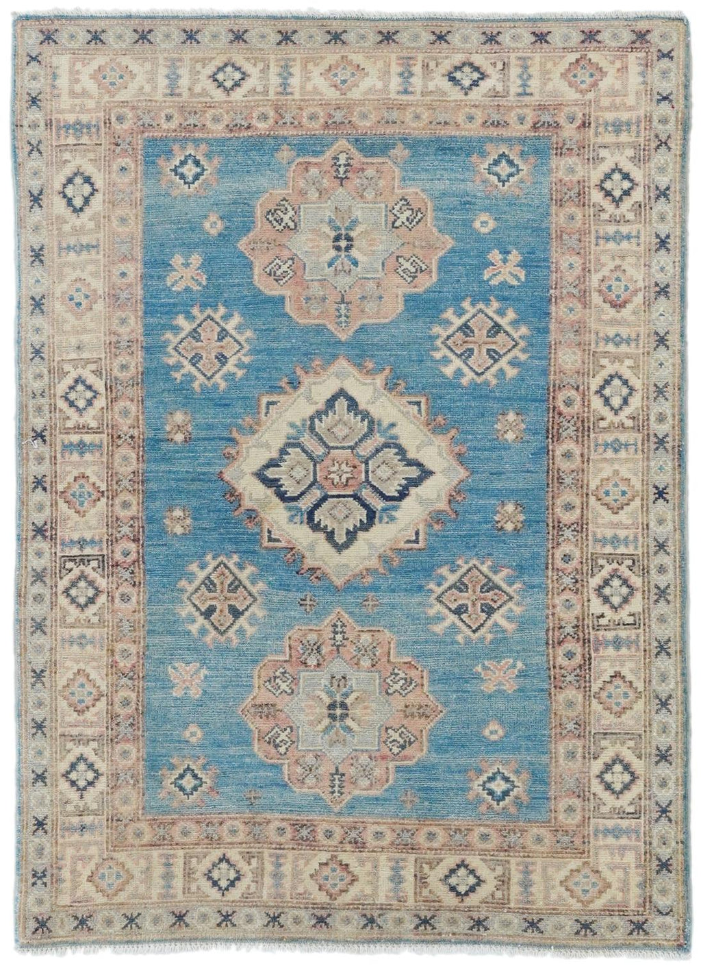3x5 Ft Blue Serapi Rug - Oriental Wool Antique Rug - Persian Design