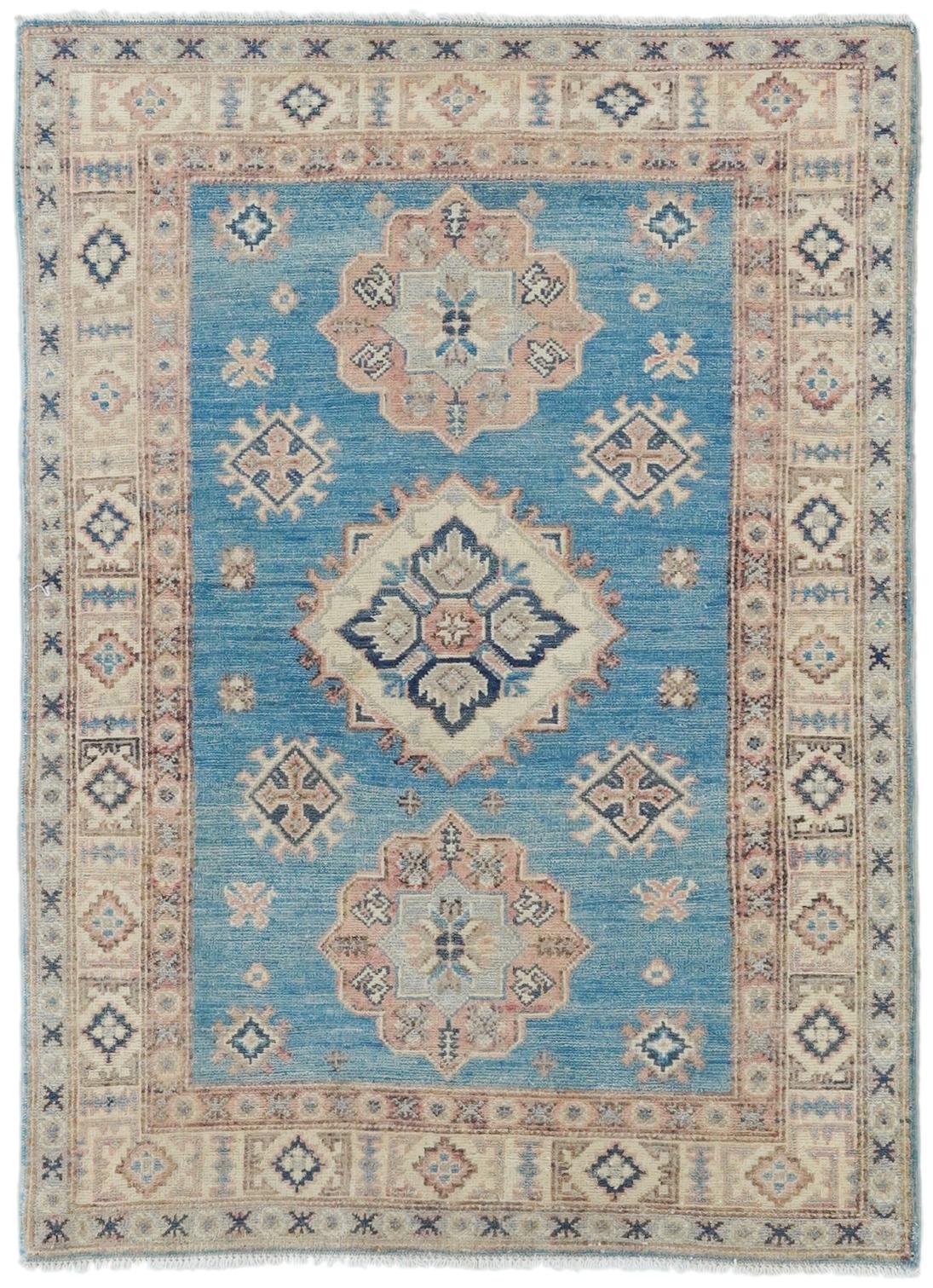 3x5 Ft Blue Serapi Rug - Oriental Wool Antique Rug - Persian Design
