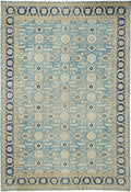 12x17 Ft Blue Serapi Rug - Afghan Antique Rug - Persian Design